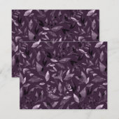 Carte De Correspondance Aquarelle tombée feuilles 7 (Devant / Derrière)