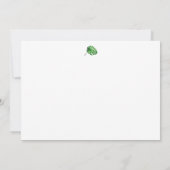 Carte De Correspondance Aquarelle Tropical Monstera Feuille Merci rose (Dos)