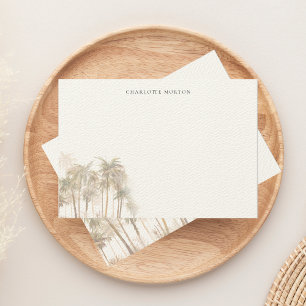Carte De Correspondance Aquarelle tropicale Palmiers Personnalisés