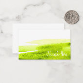 Carte De Correspondance Aquarelle vert citron vert (Devant/Arrière en situation)