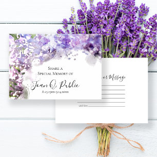 Carte De Correspondance Aquarelle violette Lilacs Partager Une Mémoire Fun