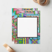 Carte De Correspondance Aquarelle Whimsical Peint À La Main (Devant/Arrière en situation)