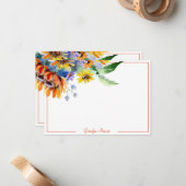 Carte De Correspondance Aquarelles personnalisées (Devant/Arrière en situation)