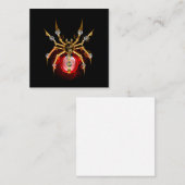 Carte De Correspondance Araignée en vapeur noire (Devant / Derrière)