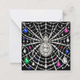 Carte De Correspondance Araignée Glamouruse design Diamant Bijou