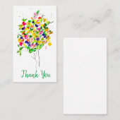 Carte De Correspondance Arbre abstrait couleur aquarelle (Devant / Derrière)