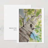 Carte De Correspondance Arbre aquarelle (Devant / Derrière)