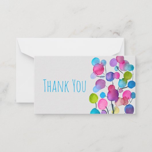 Carte De Correspondance Arbre d'art abstrait rose mignon (Devant)