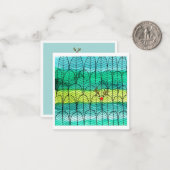 Carte De Correspondance Arbre de Noël à l'aquarelle avec un renne nommé (Devant/Arrière en situation)