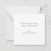 Carte De Correspondance Arbre de Noël en verre tendu (Dos)