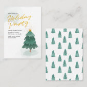 Carte De Correspondance Arbre de Noël Fête de Script Moderne (Devant / Derrière)