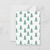 Carte De Correspondance Arbre de Noël Fête de Script Moderne (Dos)