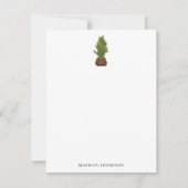 Carte De Correspondance Arbre de Noël Moderne Rustique Aquarelle Fêtes de  (Devant)