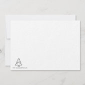 Carte De Correspondance Arbre de Noël Monogramme Fêtes de Famille (Devant)