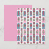 Carte De Correspondance Arbres Art déco (Devant / Derrière)