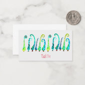 Carte De Correspondance Arbres de Noël aquarelle fantaisistes (Devant/Arrière en situation)