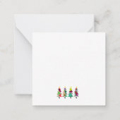 Carte De Correspondance Arbres de Noël bohèmes colorés motif (Dos)