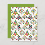 Carte De Correspondance Arbres de Noël MCM  (Devant / Derrière)