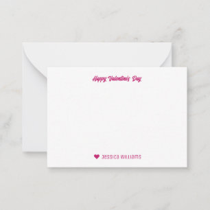 Carte De Correspondance Arc Cupidon Mignon Cœur Rose Saint-Valentin