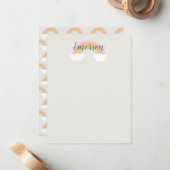 Carte De Correspondance Arc-en-ciel (Devant/Arrière en situation)