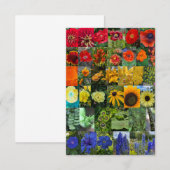 Carte De Correspondance Arc-en-ciel de Fleurs  (Devant / Derrière)
