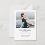 Carte De Correspondance Arc moderne 2 Photos Élégant Merci de mariage (Dos)