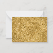 Carte De Correspondance Arche Art déco Noir & Or Mariage Merci (Dos)