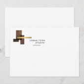 Carte de correspondance architecte moderne à plat (Devant / Derrière)