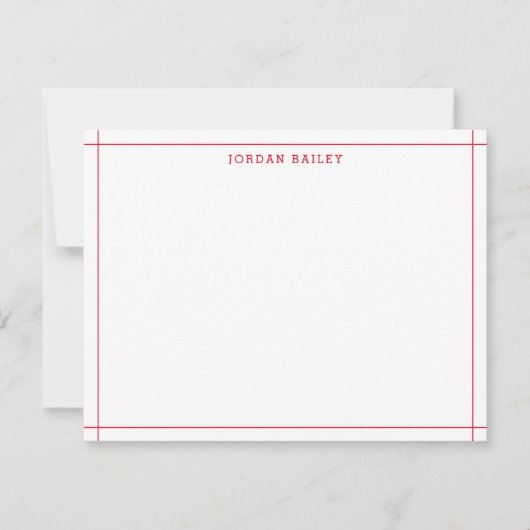 Carte De Correspondance Architecte Moderne aux Frontières Rouges Professio (Devant)