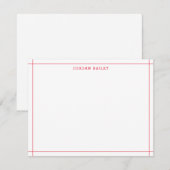 Carte De Correspondance Architecte Moderne aux Frontières Rouges Professio (Devant / Derrière)