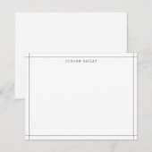 Carte De Correspondance Architecte Moderne Professionnel à Bordure Marron (Devant / Derrière)