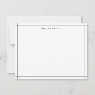 Carte De Correspondance Architecte Moderne Professionnel à Bordure Marron
