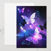 Carte De Correspondance Arrière - plan avec papillons de nuit (Devant / Derrière)