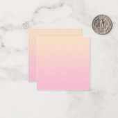 Carte De Correspondance Arrière - plan dégradé rose pâle et jaune (Devant/Arrière en situation)