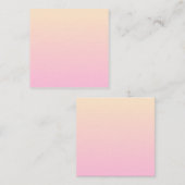 Carte De Correspondance Arrière - plan dégradé rose pâle et jaune (Devant / Derrière)