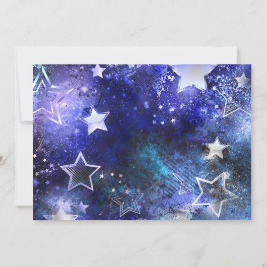 Carte De Correspondance Arrière - plan spatial avec étoiles (Devant)
