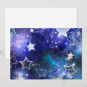 Carte De Correspondance Arrière - plan spatial avec étoiles (Devant / Derrière)