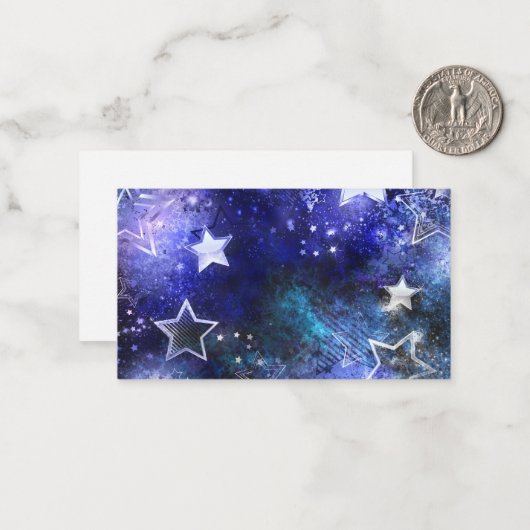 Carte De Correspondance Arrière - plan spatial avec étoiles (Devant/Arrière en situation)