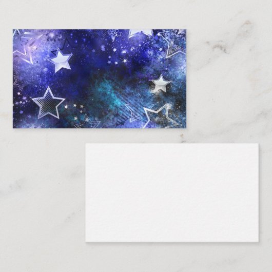 Carte De Correspondance Arrière - plan spatial avec étoiles (Devant / Derrière)
