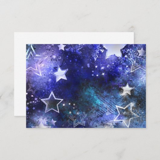 Carte De Correspondance Arrière - plan spatial avec étoiles (Devant / Derrière)
