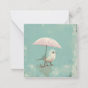 Carte De Correspondance Arrosage rétro : Formes simples, Pluie d'oiseaux