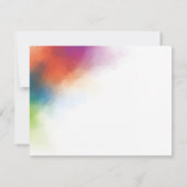 Carte De Correspondance Art Abstrait moderne Noir Rouge Jaune Bleu Vert (Dos)