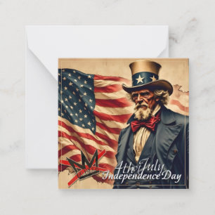Carte De Correspondance Art de la fête de l'indépendance de l'oncle Sam sa