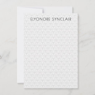 Carte De Correspondance Art Déco Géométrique Minimaliste Élégant Personnal