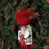 Carte De Correspondance Art déco rétro dame de Noël