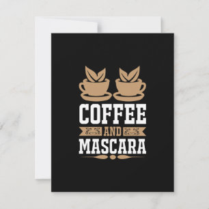 Carte De Correspondance Art du café Café et mascara