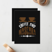 Carte De Correspondance Art du café Café et mascara (Devant/Arrière en situation)