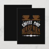 Carte De Correspondance Art du café Café et mascara (Devant / Derrière)