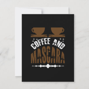 Carte De Correspondance Art du café Café et mascara
