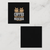 Carte De Correspondance Art du café Café et mascara (Devant / Derrière)